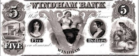 Windham bank private note 1850s